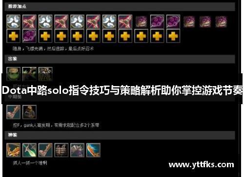 Dota中路solo指令技巧与策略解析助你掌控游戏节奏